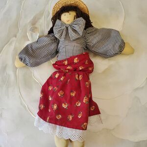 Riches To Rags 20" Hand Made Rag Doll With Tag "Kimmy" Folk Art American Design